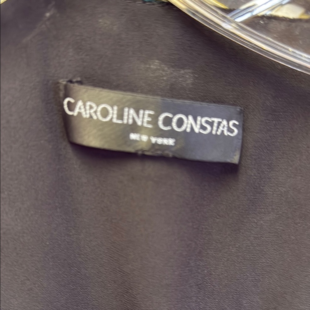 Caroline Constas- Elegant Multicolor Velvet Wrap Dress - Picture 2 of 6
